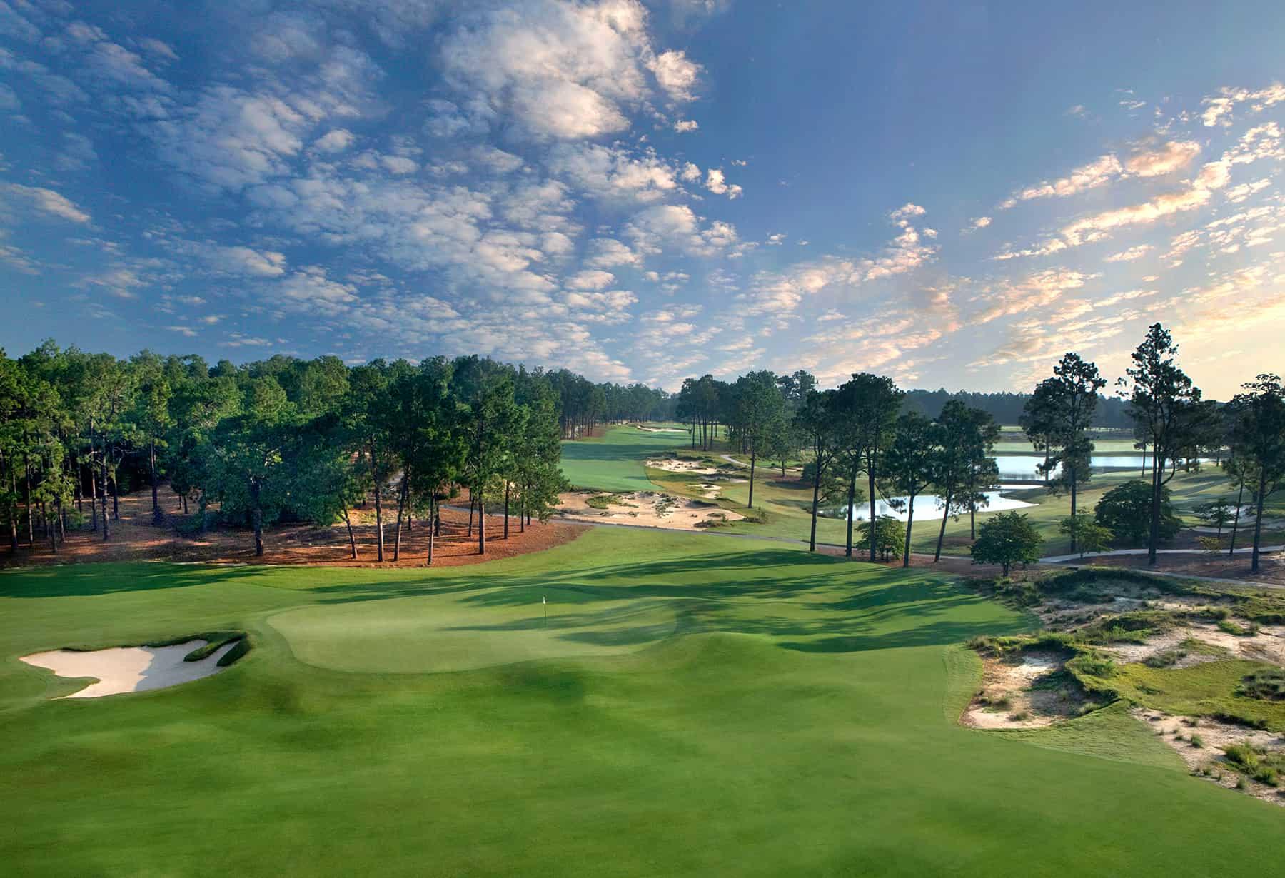A golfer playing at Pinehurst